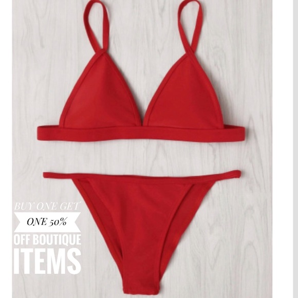 Other - Triangle Red Bikini